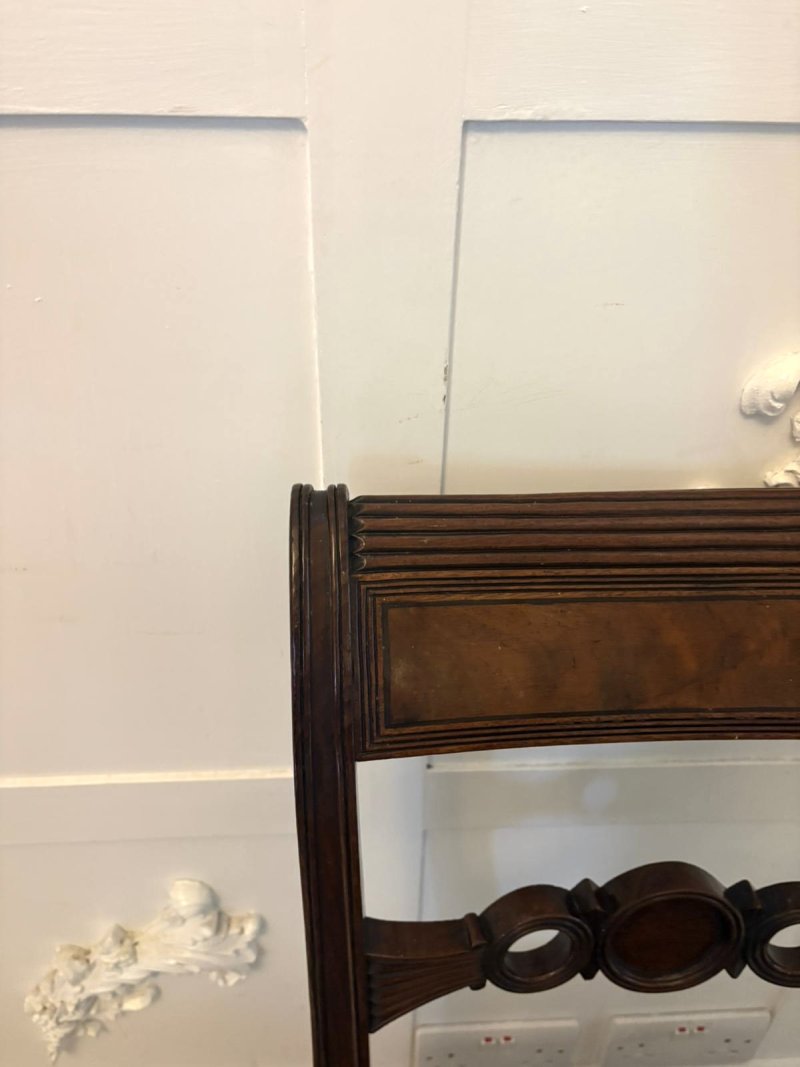 Antique Set of Four Regency Mahogany Dining Chairs - Image 7